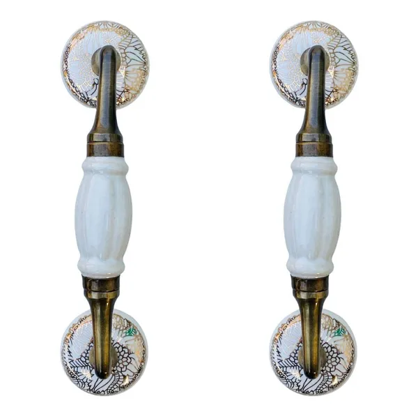 _Ceramic_Door_Handle_Gold_Antique_Finish_-_(Size_7_Inch,_White_Golden_Design_1)_-_Hole_To_Hole_5_Inch_(Pack_Of_1)