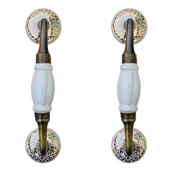 Ceramic_Door_Handle_Gold_Antique_Finish_-_(Size_7_Inch,_White_Golden_Design_6)_-_Hole_To_Hole_5_Inch_(Pack_Of_1)