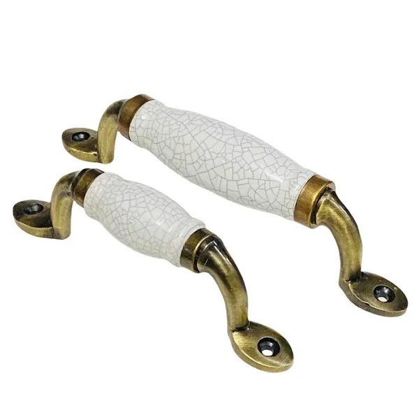White_Crackle_Ceramic_Door_Handle_Gold_Antique_Finish_-_(Size_6_Inch)