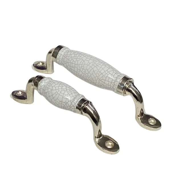 Silver_&_White_Crackle_Ceramic_Door_Handle_Silver_Finish_-_(Size_5_Inch)