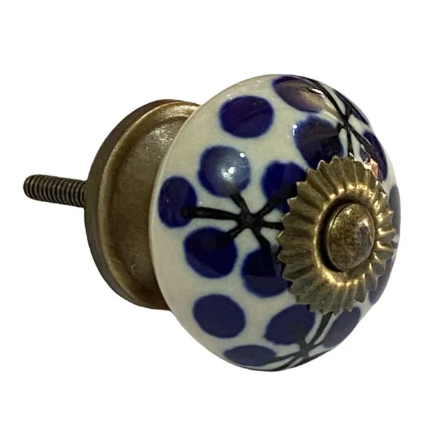 Pack_of_6_Blue_Ceramic_Door_Knobs_-_Gold_Antique_Finish_(_Size_1.75_Inch_,_)