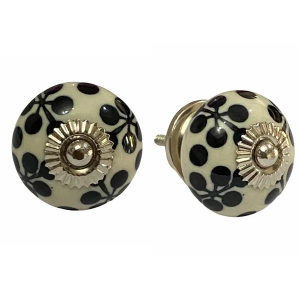 Pack_of_6_Black_Ceramic_Door_Knobs_-_Silver_Finish_(_Size_1.75_Inch_,_)