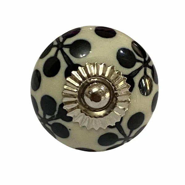 Pack_of_6_Black_Ceramic_Door_Knobs_-_Silver_Finish_(_Size_1.75_Inch_,_)