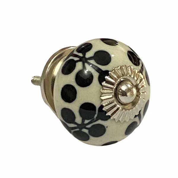 Pack_of_6_Black_Ceramic_Door_Knobs_-_Silver_Finish_(_Size_1.75_Inch_,_)