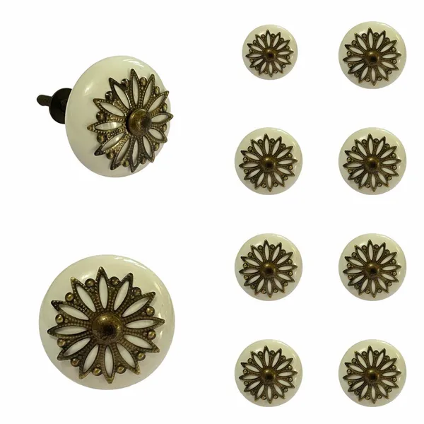 Pack_of_10_White_Ceramic_Door_Knobs_-_Gold_Antique_Finish_(Size_1.75_Inch,_)