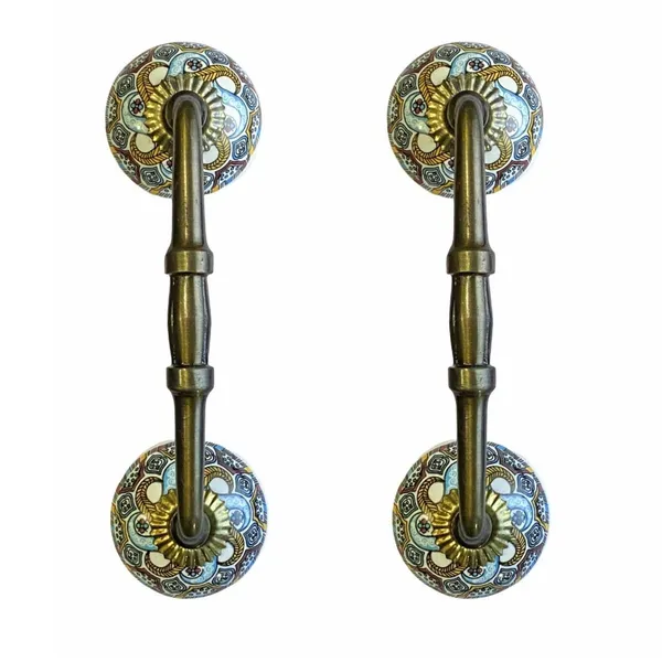 Ceramic_Door_Handle_Gold_Antique_Finish_-_(Size_6_Inch,_Hand_Painted)_-_Pack_Of_1