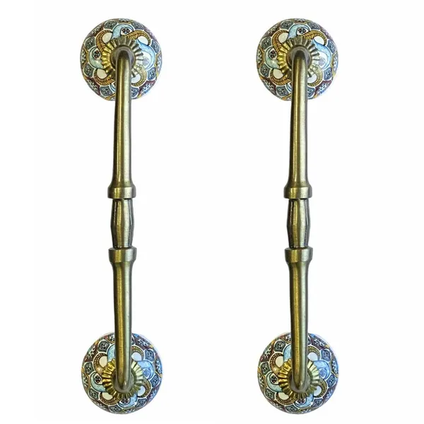 Ceramic_Door_Handle_Gold_Antique_Finish_-_(Size_10_Inch,_Hand_Painted)_-_Hole_To_Hole_8_Inch_(Pack_Of_1)