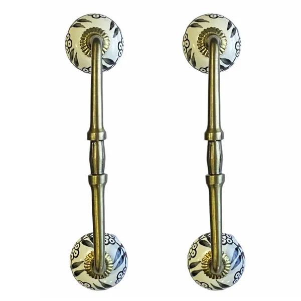 Ceramic_Door_Handle_Gold_Antique_Finish_-_(Size_10_Inch,_Hand_Painted)_-_Hole_To_Hole_8_Inch_(Pack_Of_1)