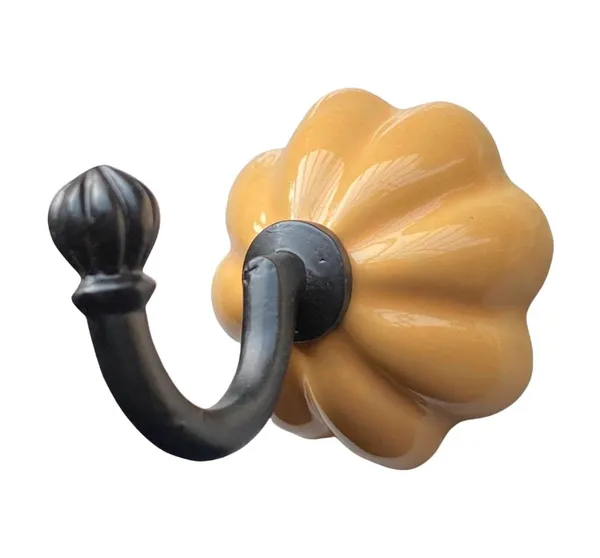 Pack_of_2_Mustard_Ceramic_Metal_Wall_Hook_Hanging_Clothes_Hat_Coat_Robe_Hangers_Metal_Hook_Door_Hook_Wall_Mounted_Single_Hook_Hanger_-_Black_(Size_3.5_Inch)_(Mustard)
