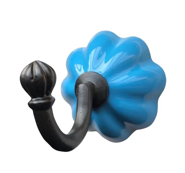 Pack_of_2_Sky_Blue_Ceramic_Metal_Wall_Hook_Hanging_Clothes_Hat_Coat_Robe_Hangers_Metal_Hook_Door_Hook_Wall_Mounted_Single_Hook_Hanger_-_Black_(Size_3.5_Inch)_(Sky_Blue)