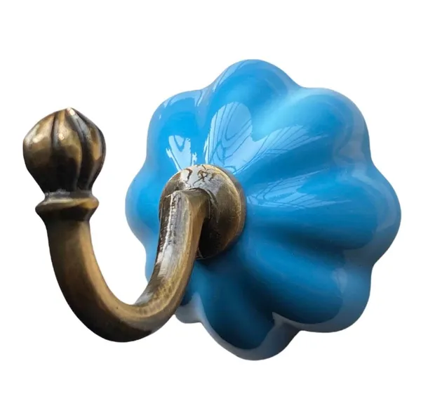 Pack_of_2_Sky_Blue_Ceramic_Metal_Wall_Hook_Hanging_Clothes_Hat_Coat_Robe_Hangers_Metal_Hook_Door_Hook_Wall_Mounted_Single_Hook_Hanger_-_Gold_Antique_(Size_3.5_Inch)_(Sky_Blue)