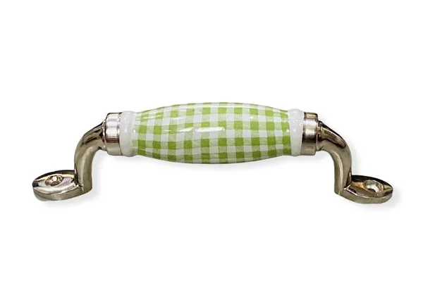 _Ceramic_Door_Handle_Silver_Finish_-_(Size_6_Inch,_White_-_Green_Check)