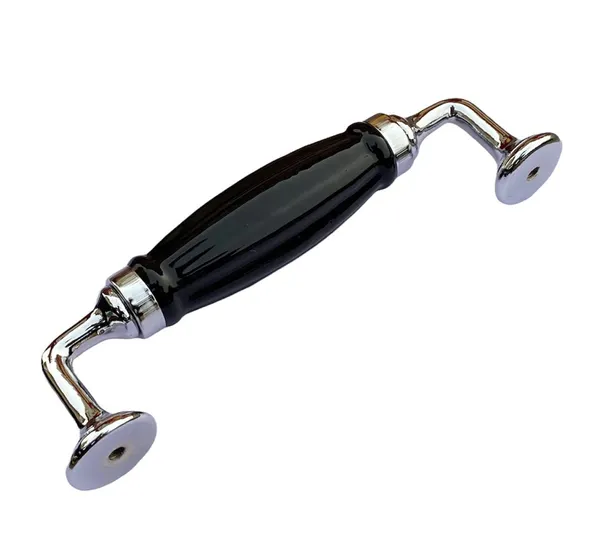 Black_Chrome_Ceramic_Door_Handle_Chrome_Finish_-_Scratch_Proof_100%_(Size_6_Inch)