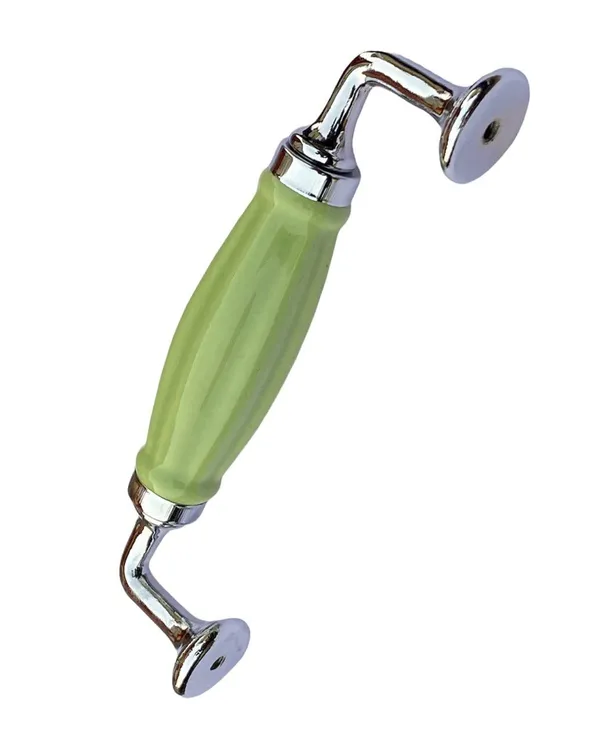 Green_Ceramic_Door_Handle_Chrome_Finish_-_Scratch_Proof_100%_(Size_6_Inch)