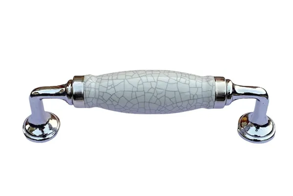 White_Ceramic_Door_Handle_Chrome_Finish_-_Scratch_Proof_100%_(Size_6_Inch)