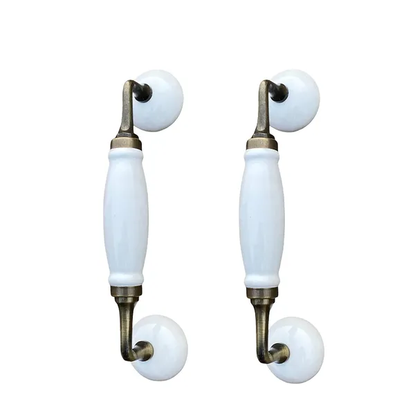 Ceramic_Door_Handle_Gold_Antique_Finish_-_(Size_8.5_Inch,_White)_-_Hole_To_Hole_6.5_Inch_(Pack_Of_1)