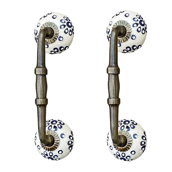 Ceramic_Door_Handle_Gold_Antique_Finish_-_(Size_6_Inch,_Hand_Painted)_-_Pack_Of_1_-_Hole_To_Hole_4_Inch