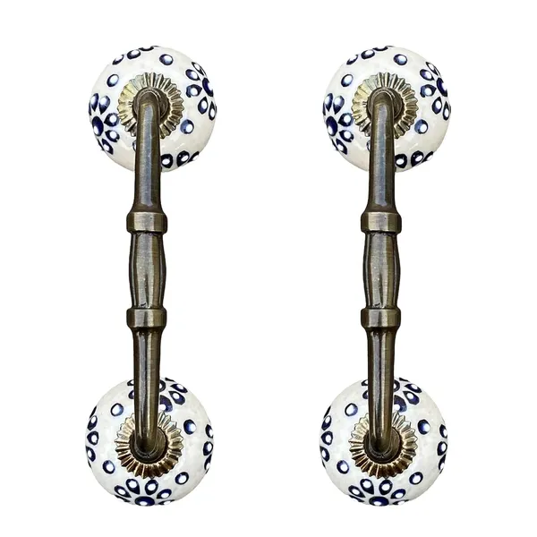 Ceramic_Door_Handle_Gold_Antique_Finish_-_(Size_6_Inch,_Hand_Painted)_-_Pack_Of_1_-_Hole_To_Hole_4_Inch