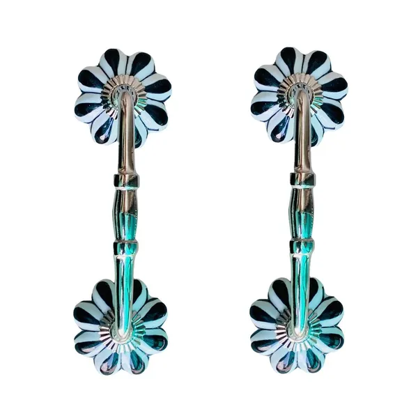Ceramic_Door_Handle_Silver_Finish_-_(Size_6_Inch,_Hand_Painted)_-_Pack_Of_1_-_Hole_To_Hole_4_Inch