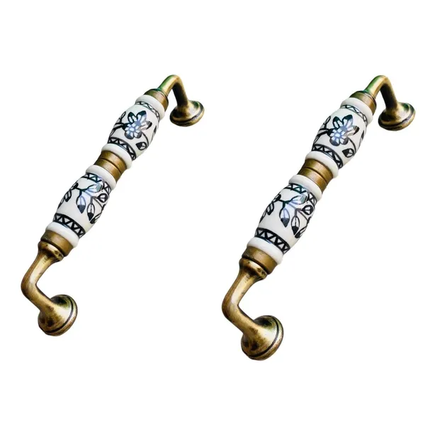 Ceramic_Door_Handle_Gold_Antique_Finish_-_(Size_7_Inch)_-_Pack_Of_1_-_Hole_To_Hole_6_Inch_(1._Hand_Painted)