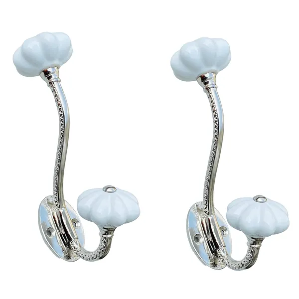 Pack_of_2_White_Ceramic_Metal_Wall_Hooks_Hanging_Clothes_Hat_Coat_Robe_Hangers_Metal_Hook_Door_Hook_Wall_Mounted_Single_Hook_Hanger_-_Silver_Finish_(Size_6_Inch)