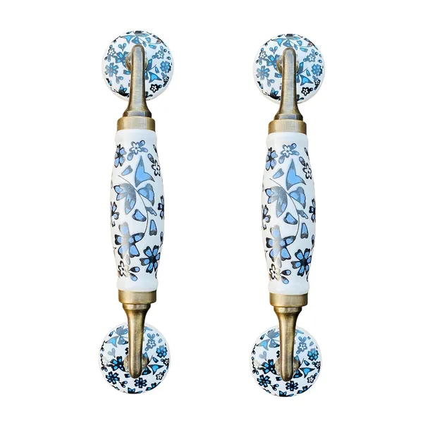 Maison_Belle-_Art_&_Craft_Ceramic_Door_Pull_Handle_Gold_Antique_Finish_(Size_-_8.5_Inch)_-_Hole_To_Hole_6.5_Inch_(Blue_Flower)_-_Pack_Of_1_Handle,