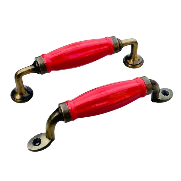 Red_Ceramic_Door_Handle_Gold_Antique_Finish_-_(Size_6_Inch)
