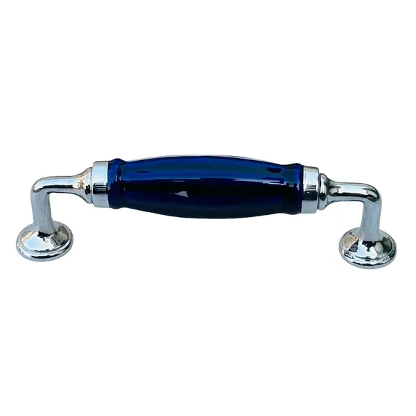 Melon_Blue_Ceramic_Door_Handle_Chrome_Finish_-_Scratch_Proof_100%_(Size_6_Inch)