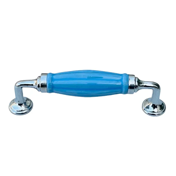 Melon_Sky_Blue_Ceramic_Door_Handle_Chrome_Finish_-_Scratch_Proof_100%_(Size_6_Inch)