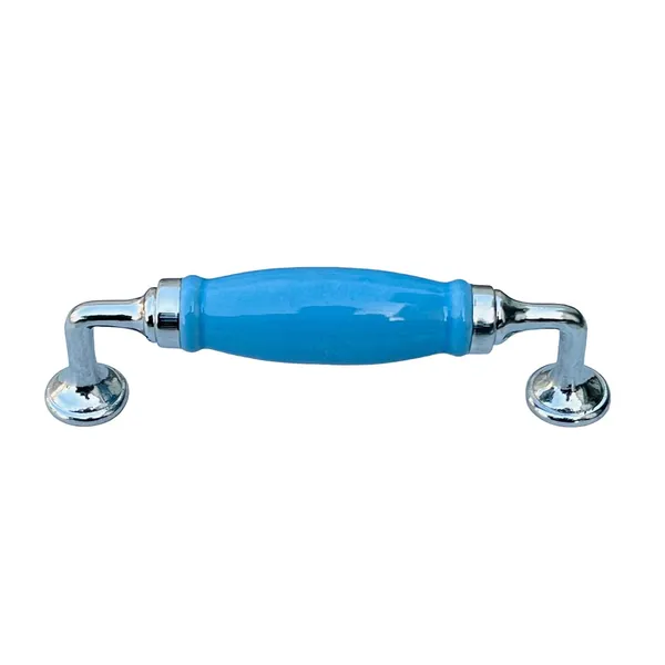 Sky_Blue_Ceramic_Door_Handle_Chrome_Finish_-_Scratch_Proof_100%_(Size_6_Inch)