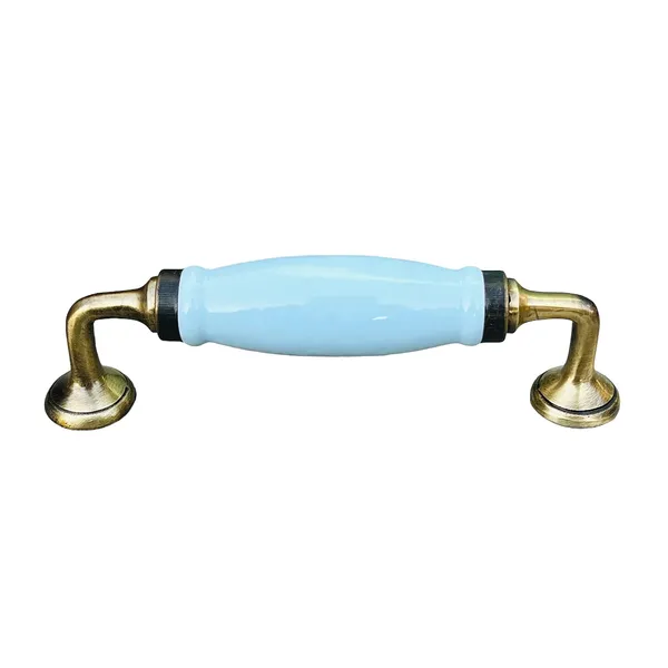Cyan_Ocean_Green_Ceramic_Door_Handle_Gold_Antique_Finish__Scratch_Proof_100%_(Size_6_Inch)