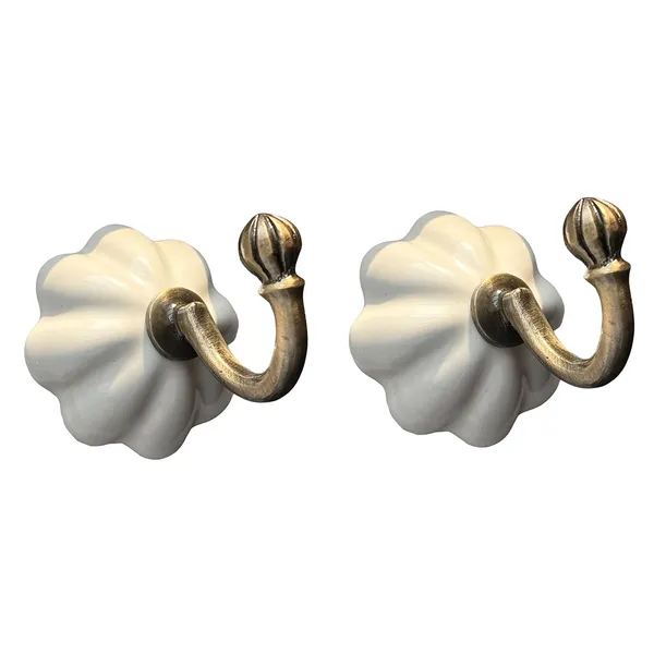 Pack_of_2_Cream_Ceramic_Metal_Wall_Hook_Hanging_Clothes_Hat_Coat_Robe_Hangers_Metal_Hook_Door_Hook_Wall_Mounted_Single_Hook_Hanger_-_Gold_Antique_(Size_3.5_Inch,_Cream)_(Cream)