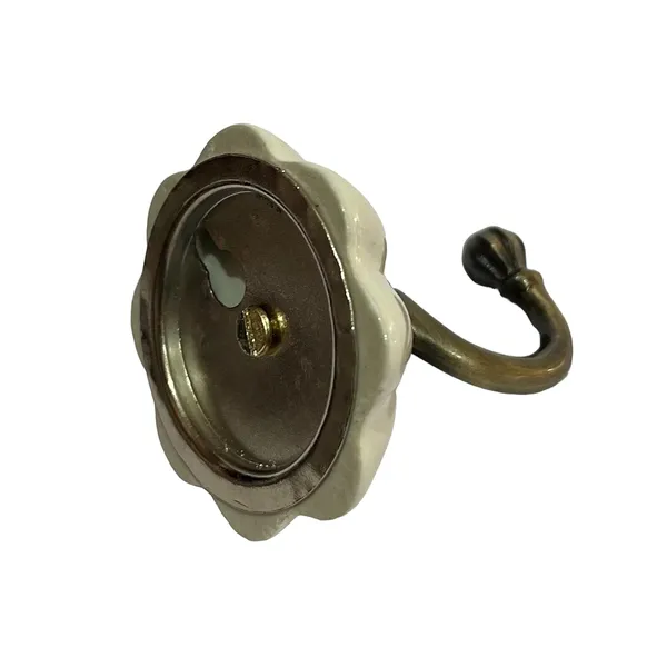 Pack_of_2_Cream_Ceramic_Metal_Wall_Hook_Hanging_Clothes_Hat_Coat_Robe_Hangers_Metal_Hook_Door_Hook_Wall_Mounted_Single_Hook_Hanger_-_Gold_Antique_(Size_3.5_Inch,_Cream)_(Cream)