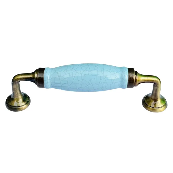 Crackle_Light_Sky_Blue_Ceramic_Door_Handle_Gold_Antique_Finish_-_Scratch_Proof_100%_(Size_6_Inch)