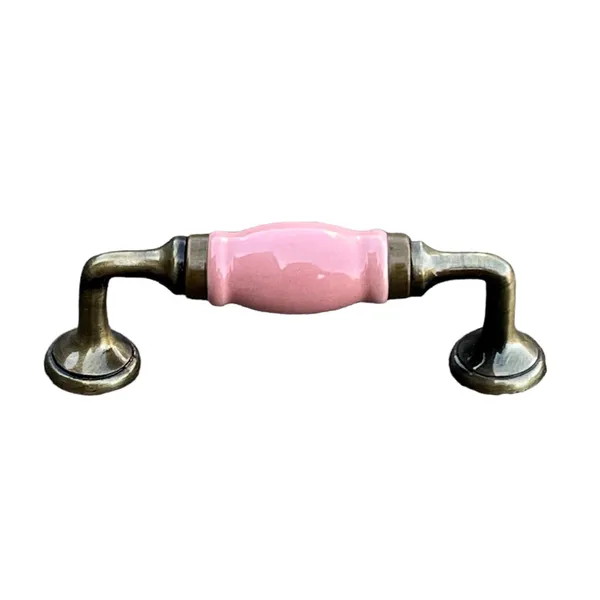 Pink_Ceramic_Door_Handle_Gold_Antique_Finish_-_(Size_5_Inch)_Pack_Of_1_(Pink)