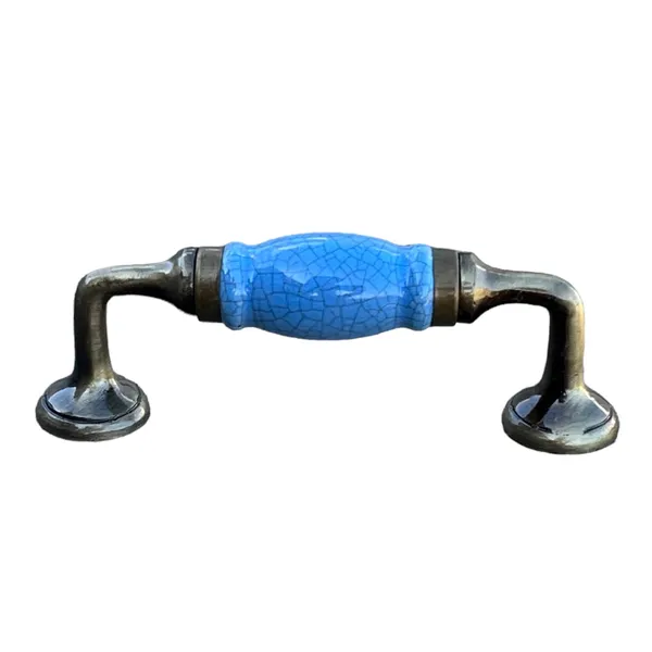 Crackle_Sky_Blue_Ceramic_Door_Handle_Gold_Antique_Finish_-_(Size_5_Inch)_Pack_Of_1