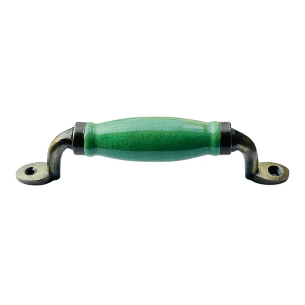 Crackle_Forest_Green_Ceramic_Door_Handle_Gold_Antique_Finish_-_Scratch_Proof_100%_(Size_6_Inch)_(Crackle_Forest_Green)