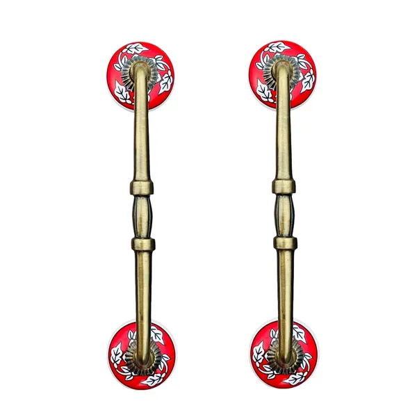 Ceramic_Door_Handle_Gold_Antique_Finish_-_(Size_10_Inch,_White_-_Flower_Hand_Painted)_-_(Pack_Of_1)_(Hole_To_Hole_8_Inch)