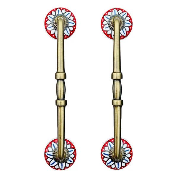 Ceramic_Door_Handle_Gold_Antique_Finish_-_(Size_8_Inch,_White_-_Flower_Hand_Painted)_-_(Pack_Of_1)_(Hole_To_Hole_6_Inch)