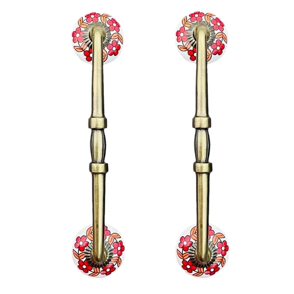 Ceramic_Door_Handle_Gold_Antique_Finish_-_(Size_10_Inch,_White_-_Flower_Hand_Painted)_-_(Pack_Of_1)_(Hole_To_Hole_8_Inch)