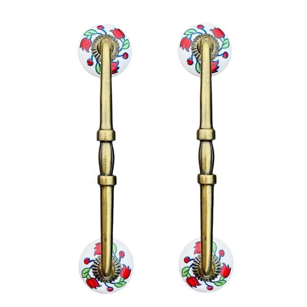Ceramic_Door_Handle_Gold_Antique_Finish_-_(Size_10_Inch,_White_-_Flower_Hand_Painted)_-_(Pack_Of_1)_(Hole_To_Hole_8_Inch)