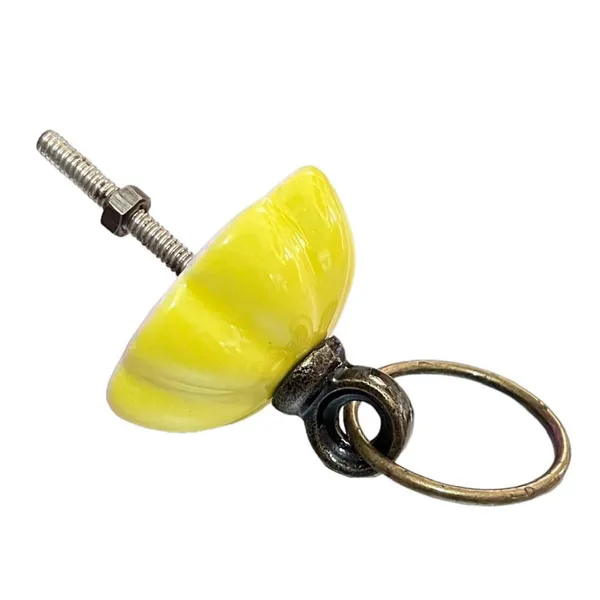 Pack_of_4_Yellow_Ceramic_Drawer_Knobs_For_Kitchen_Cabinet_Hardware_Door_Pulls-_Gold_Antique_Finish_(Size_1.75_Inch,_)