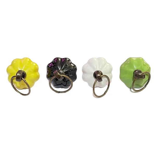 Pack_of_4_Yellow_Ceramic_Drawer_Knobs_For_Kitchen_Cabinet_Hardware_Door_Pulls-_Gold_Antique_Finish_(Size_1.75_Inch,_)