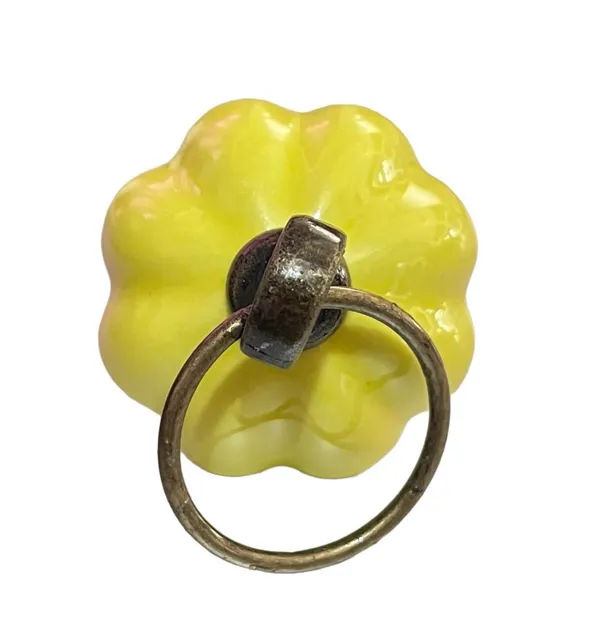 Pack_of_4_Yellow_Ceramic_Drawer_Knobs_For_Kitchen_Cabinet_Hardware_Door_Pulls-_Gold_Antique_Finish_(Size_1.75_Inch,_)