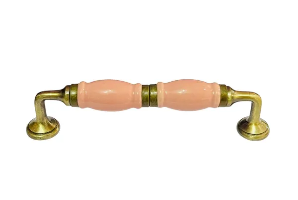 Pink_Ceramic_Door_Handle_Gold_Antique_Finish_-_(Size_7_Inch)_-_Pack_Of_1_-_Hole_To_Hole_6_Inch