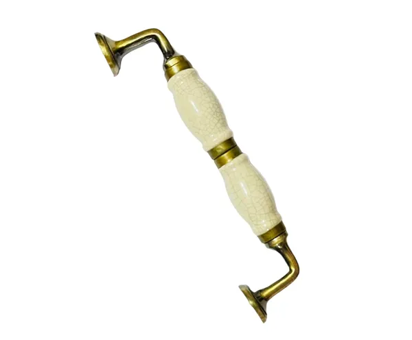 Crackle_Cream_Ceramic_Door_Handle_Gold_Antique_Finish_-_(Size_7_Inch)_-_Pack_Of_1_-_Hole_To_Hole_6_Inch