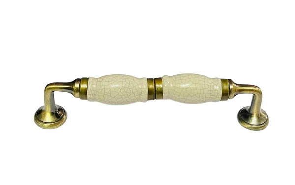 Crackle_Cream_Ceramic_Door_Handle_Gold_Antique_Finish_-_(Size_7_Inch)_-_Pack_Of_1_-_Hole_To_Hole_6_Inch