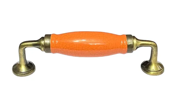 Orange_Crackle_Ceramic_Door_Handle_Gold_Antique_Finish_-_(Size_6_Inch)