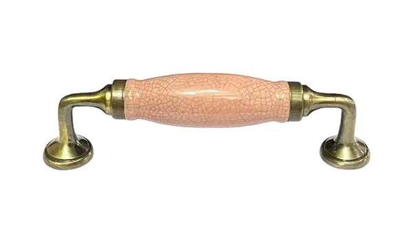 Pink_Crackle_Ceramic_Door_Handle_Gold_Antique_Finish_-_(Size_6_Inch)