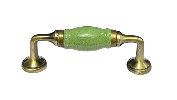 Crackle_Green_Ceramic_Door_Handle_Gold_Antique_Finish_-_(Size_5_Inch)_Pack_Of_1